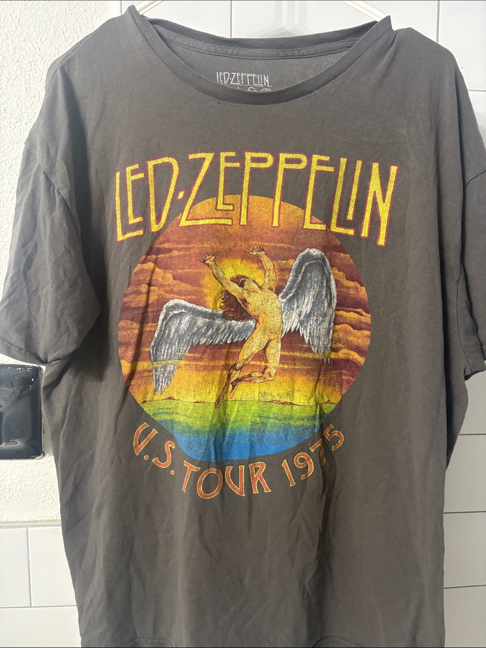 U.S. Tour 1975 Graphic T-Shirt - Gray with Multicolor Print
